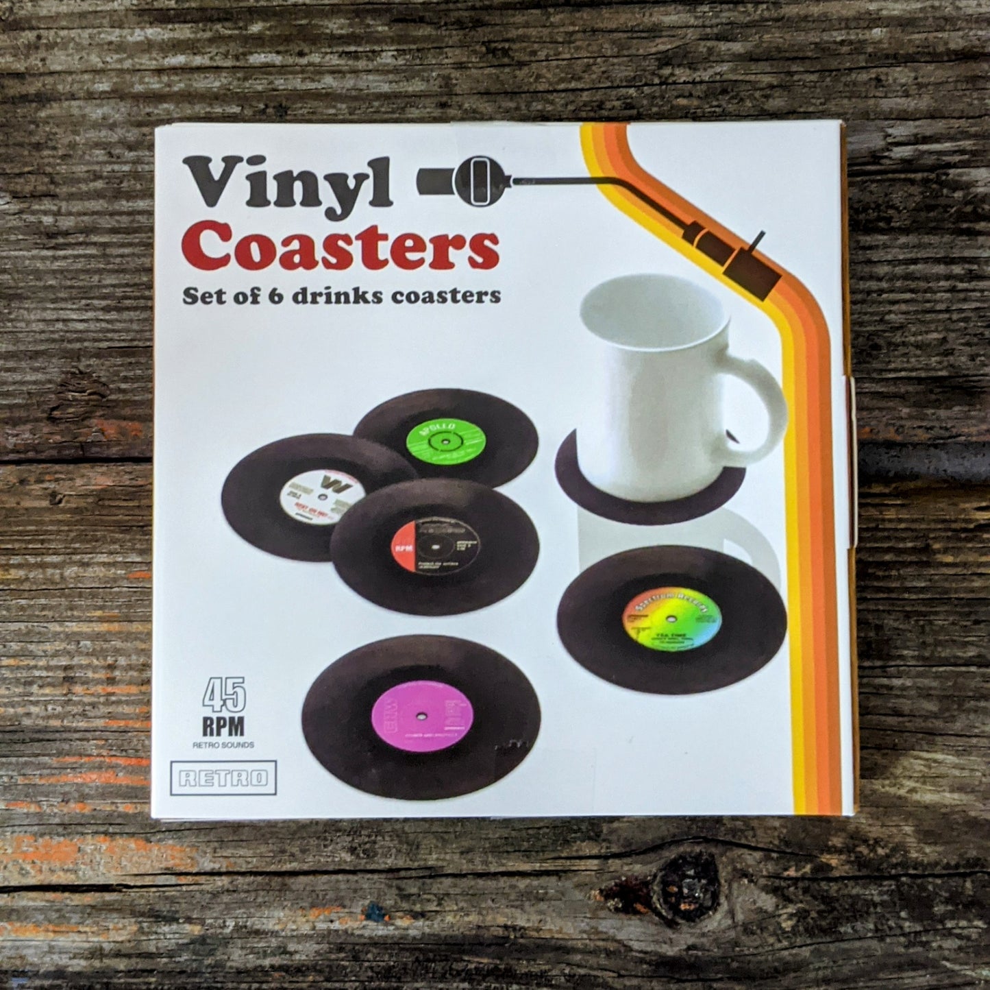 Vinyl record coasters (set of 6)